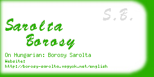 sarolta borosy business card
